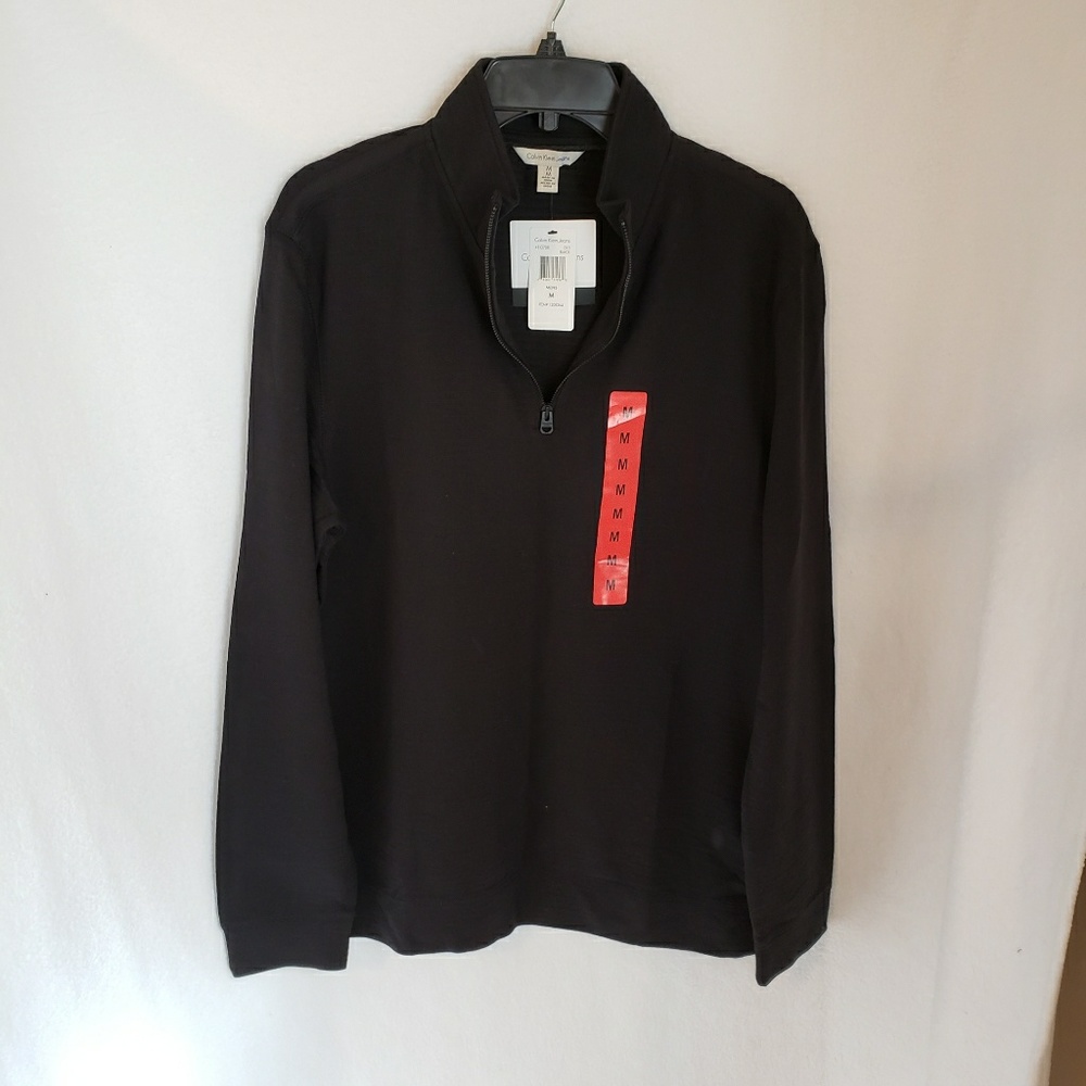 NWT Men's 1/4 zip long sleeve in black